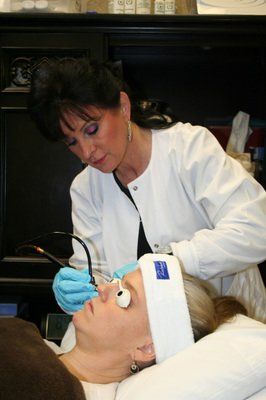 Patient undergoing cosmetic surgery. 