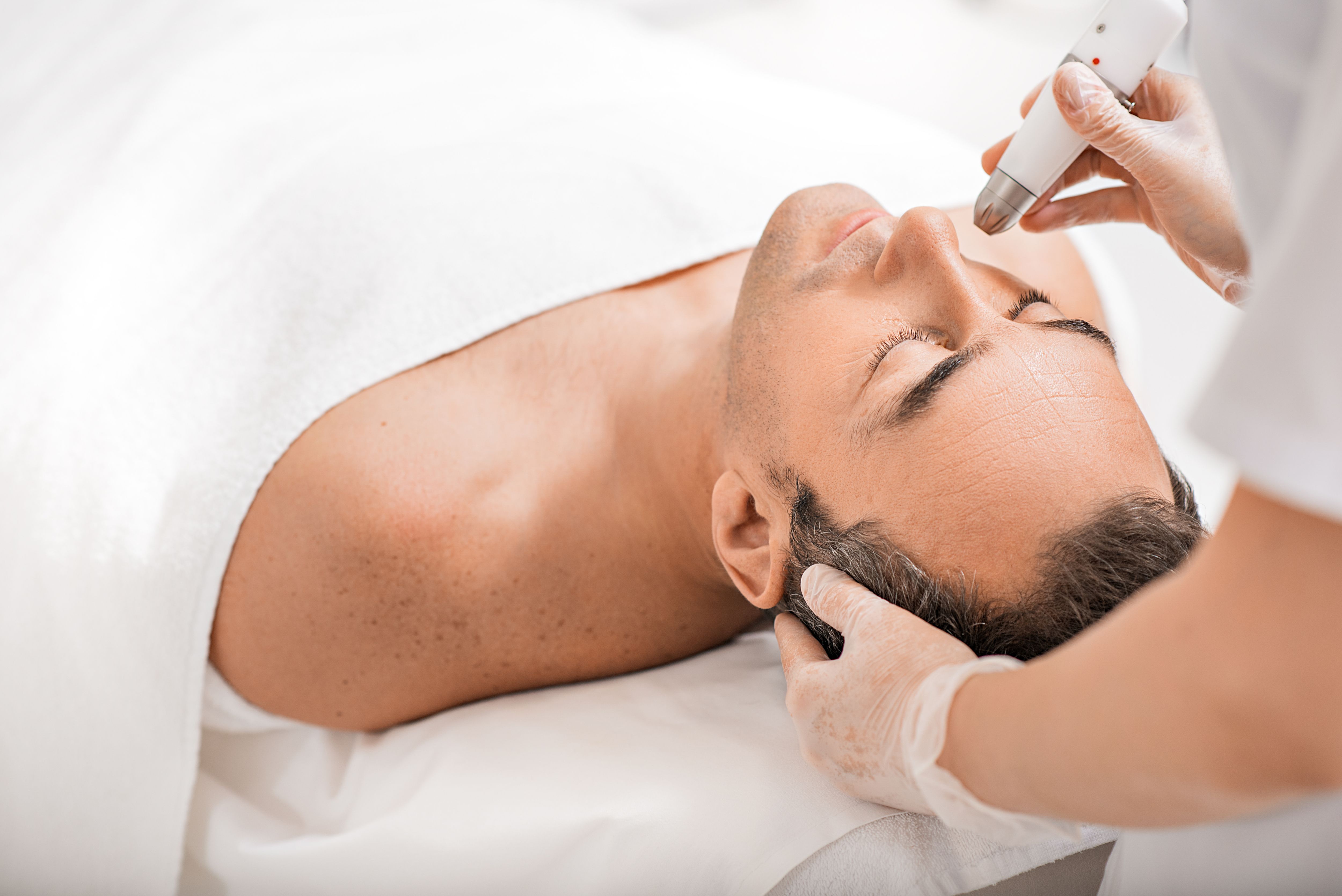 Man undergoing MedSpa treatment